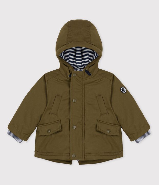 Babies' Water-Repellent Parka green