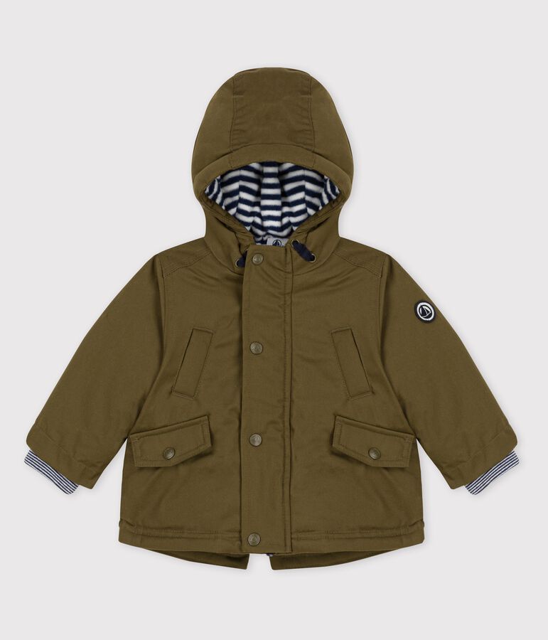 Babies' Water-Repellent Parka green