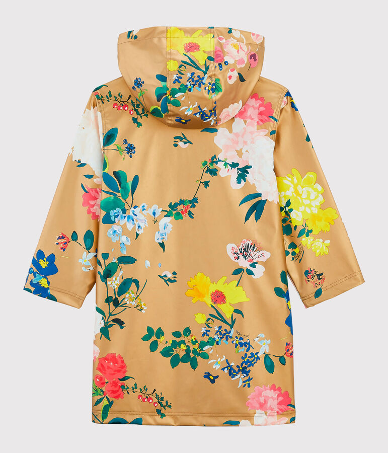 Girls' Waxed Coat pink/multicolor