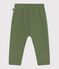 Babies' jogging bottoms in plain cotton OLIVINE green