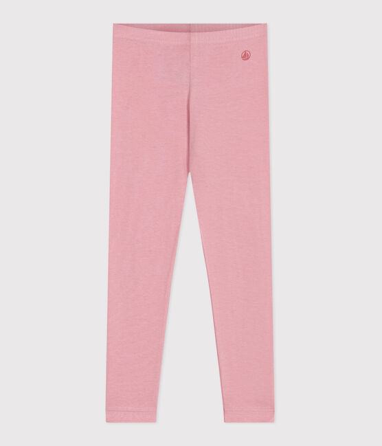 Children's plain cotton leggings CHARME pink