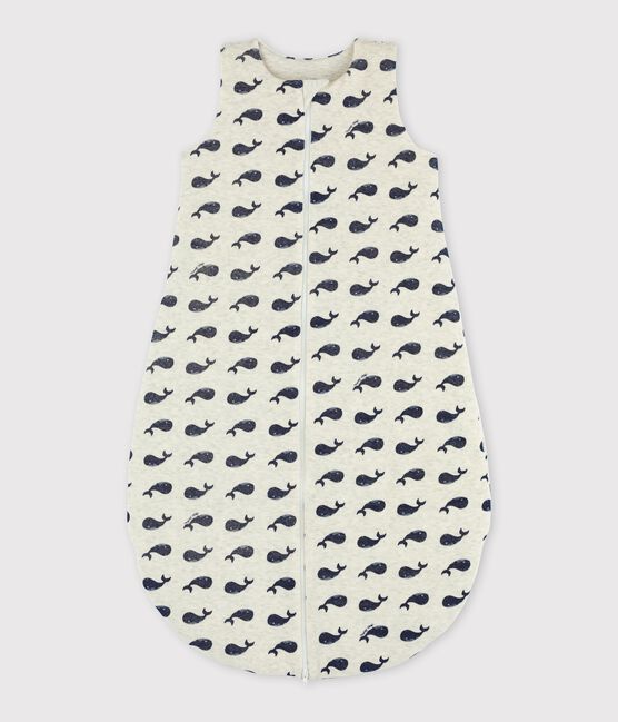 Babies' Velour Sleeping Bag MONTELIMAR beige/MEDIEVAL blue