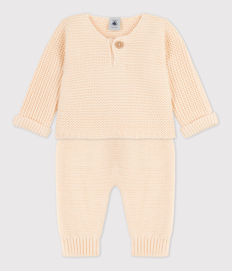 Cotton Knit Clothing - 2-Piece Set Ecru