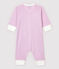 Babies' Pink Striped Footless Cotton and Lyocell Sleepsuit BOHEME pink/MARSHMALLOW white