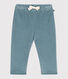 Babies' trousers in plain terry velour
