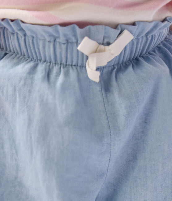 Babies' chambray trousers BLEU CLAIR blue