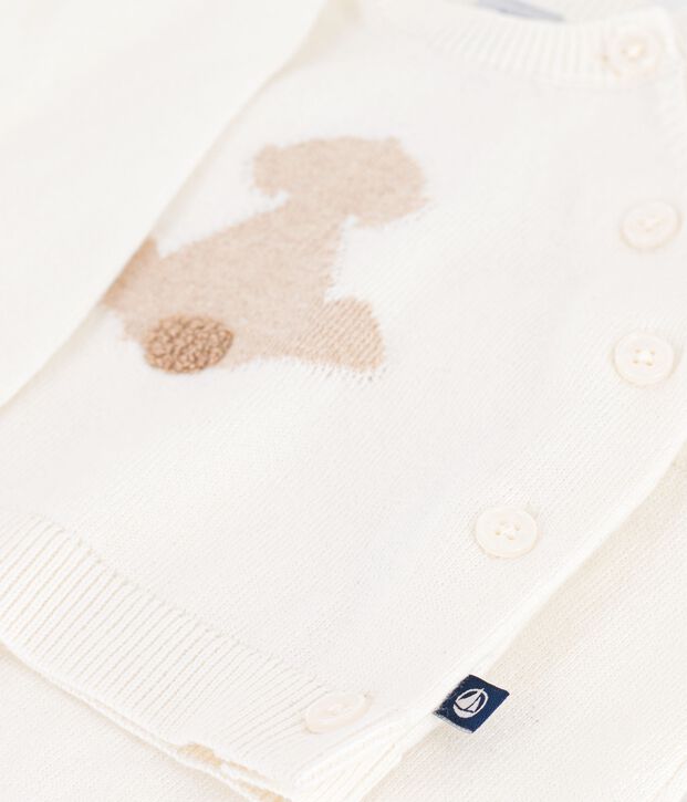 Patterned knitted set for babies MILK