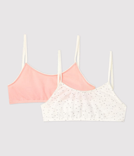 Girls' Sparkly Print Organic Cotton and Elastane Bralettes - 2-Pack variante 1