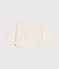 Babies' wool and cotton cardigan MARSHMALLOW white