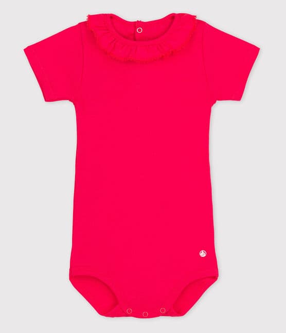 Babies' Short-Sleeved Bodysuit With Ruff GROSEILLER