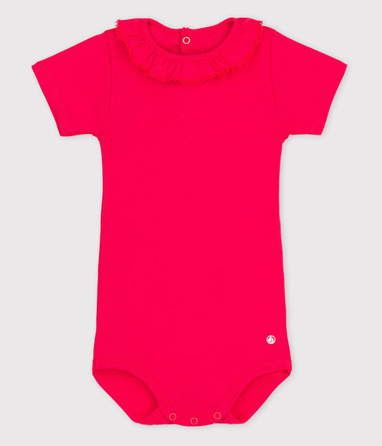 Babies' Short-Sleeved Bodysuit With Ruff GROSEILLER