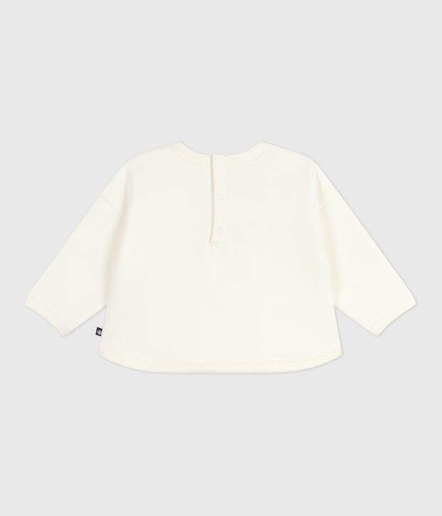 Baby sweatshirt in soft and warm cotton MILK
