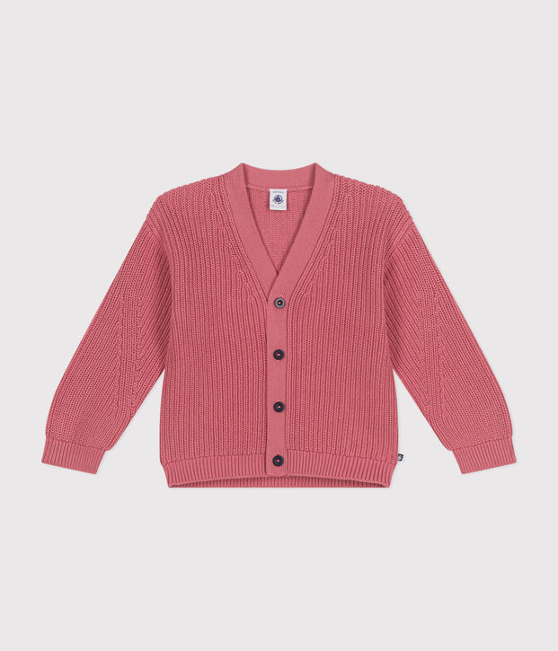 Little girls' cotton cardigan pink