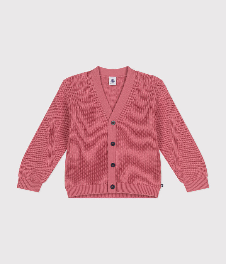 Little girls' cotton cardigan pink