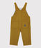 Babies' Velour Dungarees TOPAZE yellow