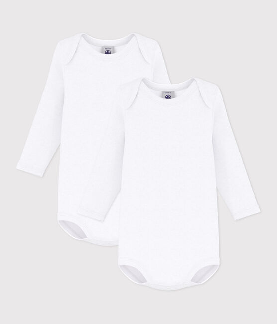 Babies' White Long-Sleeved Bodysuits - 2-Pack variante 1