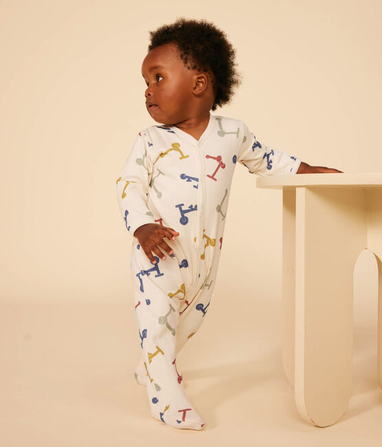 Babies' Printed Cotton Pyjamas AVALANCHE white/MULTICO