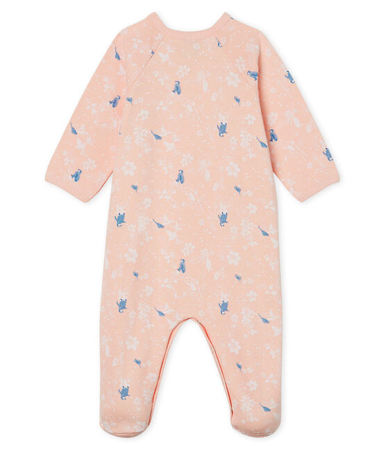 Baby Girls' Fleece Sleepsuit MINOIS pink/MULTICO white