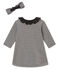 Baby girl's striped dress and headband variante 1