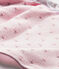 Baby girls' dual-fabric chemisette-all-in-one VIENNE pink/MULTICO white