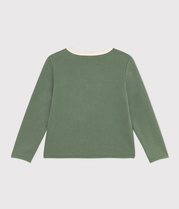 Girls' Cotton Cardigan green