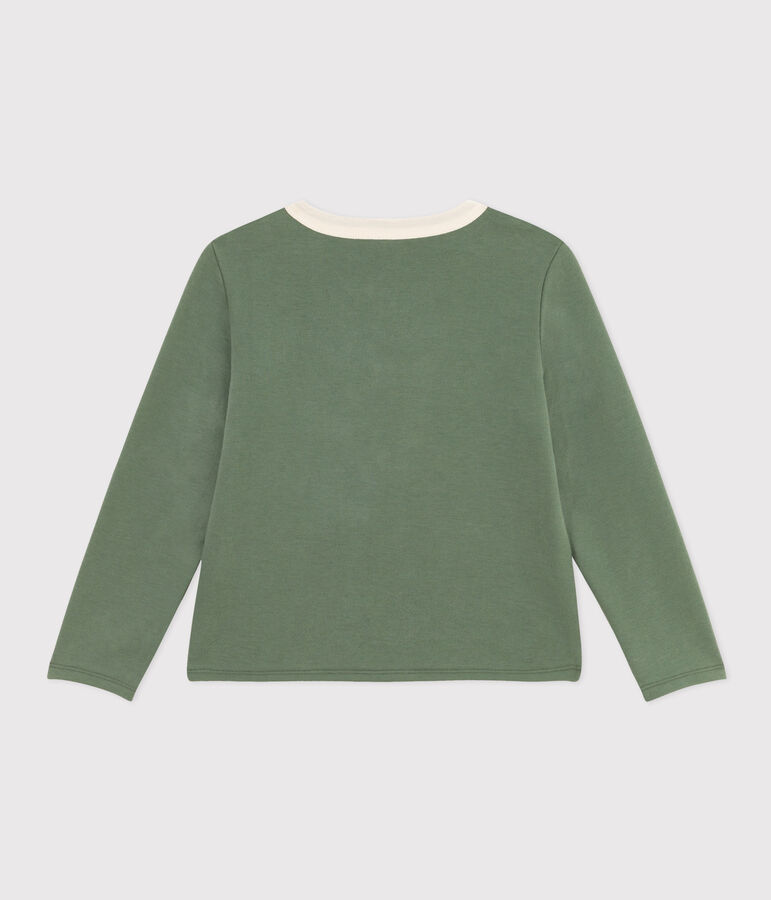 Girls' Cotton Cardigan green