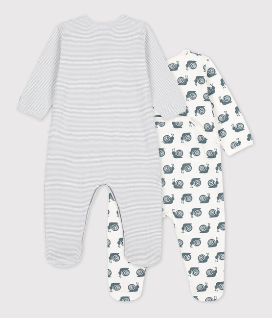 Babies' Snail Patterned Cotton Sleepsuits - 2-Pack variante 1