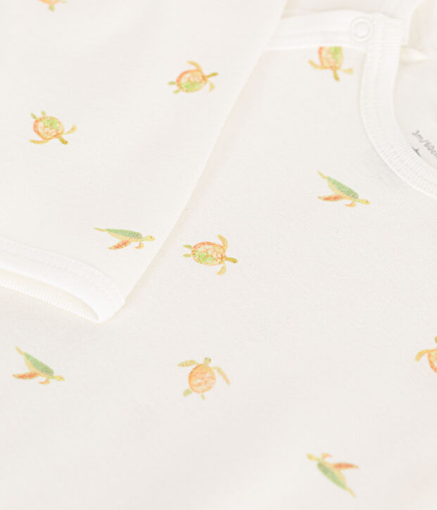 Babies' Cotton Pyjamas white/multicolor