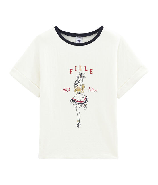Child's short sleeved tee-shirt MARSHMALLOW white