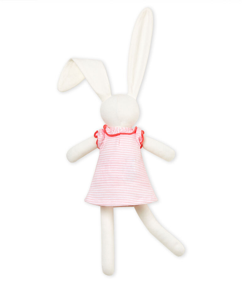 Rabbit in clothing comforter pink/white