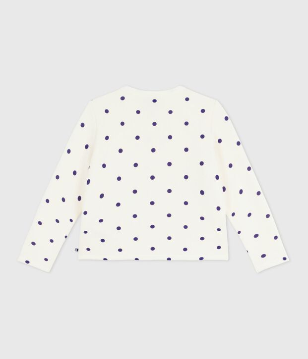 Children's spotted print cotton cardigan blue/blue