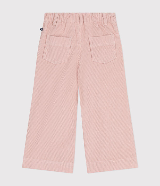 Little girls' corduroy trousers pink