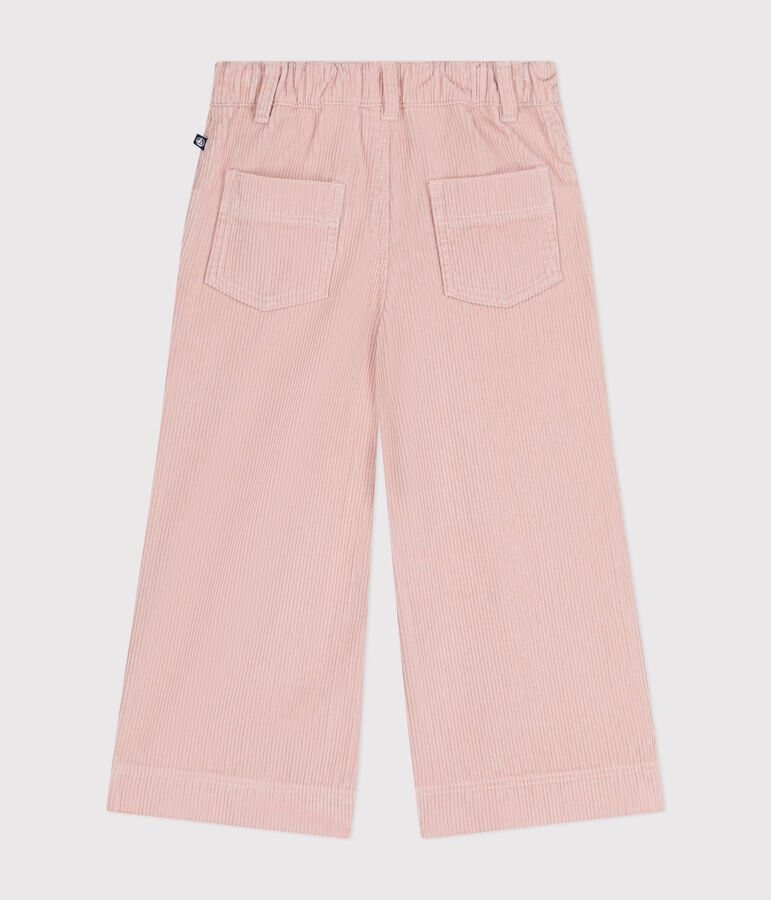 Little girls' corduroy trousers pink