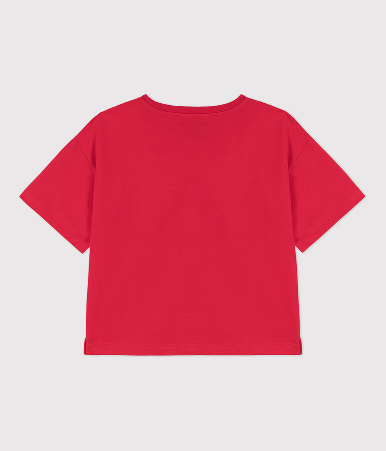 Women's Boxy Cotton T-Shirt PEPS red