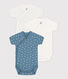 Babies' Short-Sleeved Cotton Bodysuits - 3-Pack