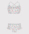 Children's two-piece floral swimsuit MARSHMALLOW white/MULTICO white