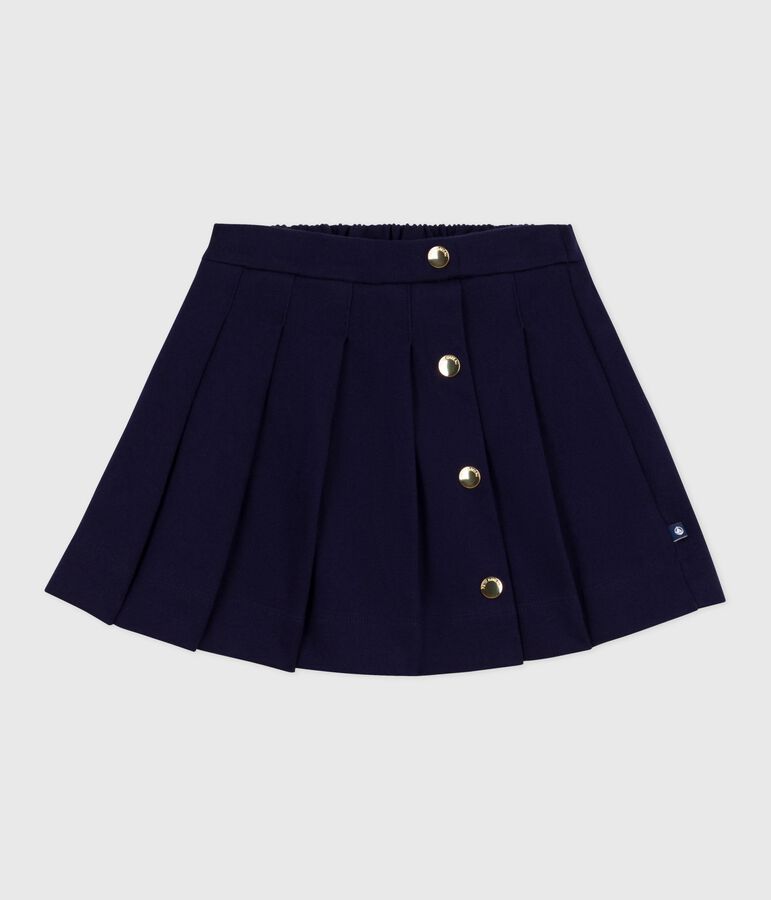 Children's plain cotton skirt SOIR blue