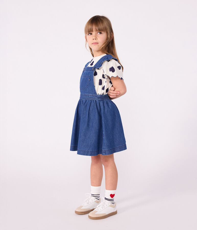 Children's denim pinafore dress blue