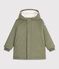 Children's plain winter raincoat OLIVINE
