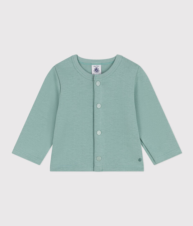 Babies' Thick Jersey Cardigan green