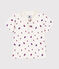 Babies' short-sleeved fine jersey polo shirt MARSHMALLOW white/MULTICO white