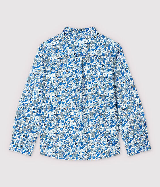 Boys' Poplin Shirt MARSHMALLOW white/MULTICO white