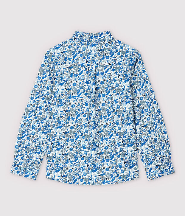 Boys' Poplin Shirt white/multicolor