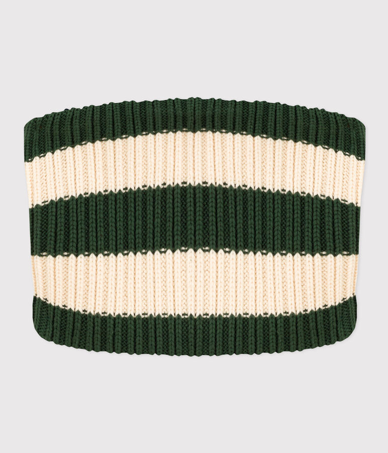 Unisex Fleece-Lined Stripy Knitted Snood AVORIAZ /AVALANCHE