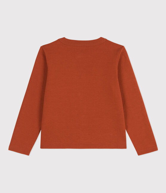 Girls' Cotton Cardigan RUSTY brown