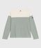 Women's cotton Breton T-shirt top MILK green/WILLOW