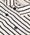 Children's short-sleeved stripy cotton polo shirt AVALANCHE white/SMOKING blue