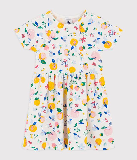 Babies' Cotton Dress  MARSHMALLOW white/MULTICO white