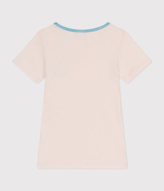 Children's short-sleeved cotton T-shirt PANACOTTA beige