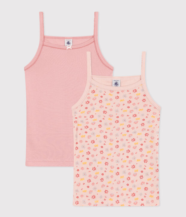 Children's Floral Cotton Vests - 2-Pack multicolor